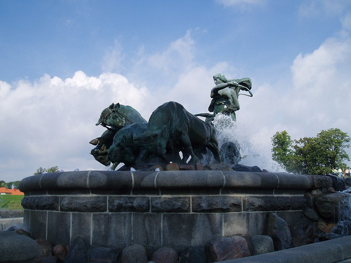 Goddess Gefion and the Creation of the Danish Island of Sjælland