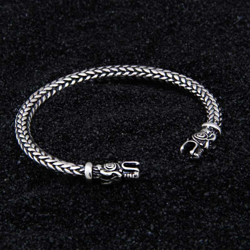 Berserker Warrior Bear 925 Sterling Silver Bracelet