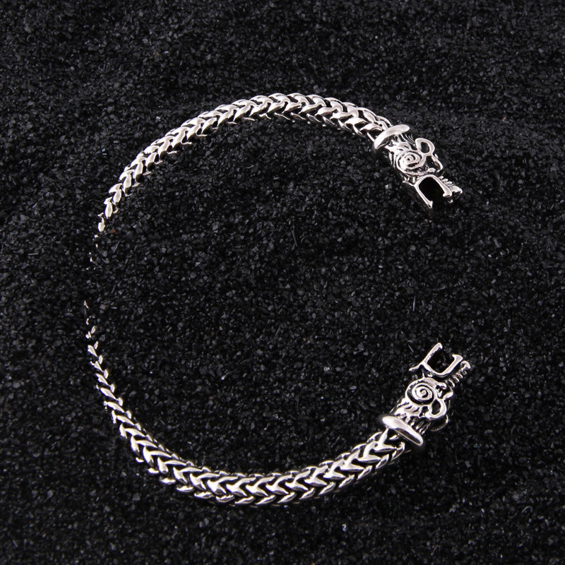 Berserker Warrior Bear 925 Sterling Silver Bracelet