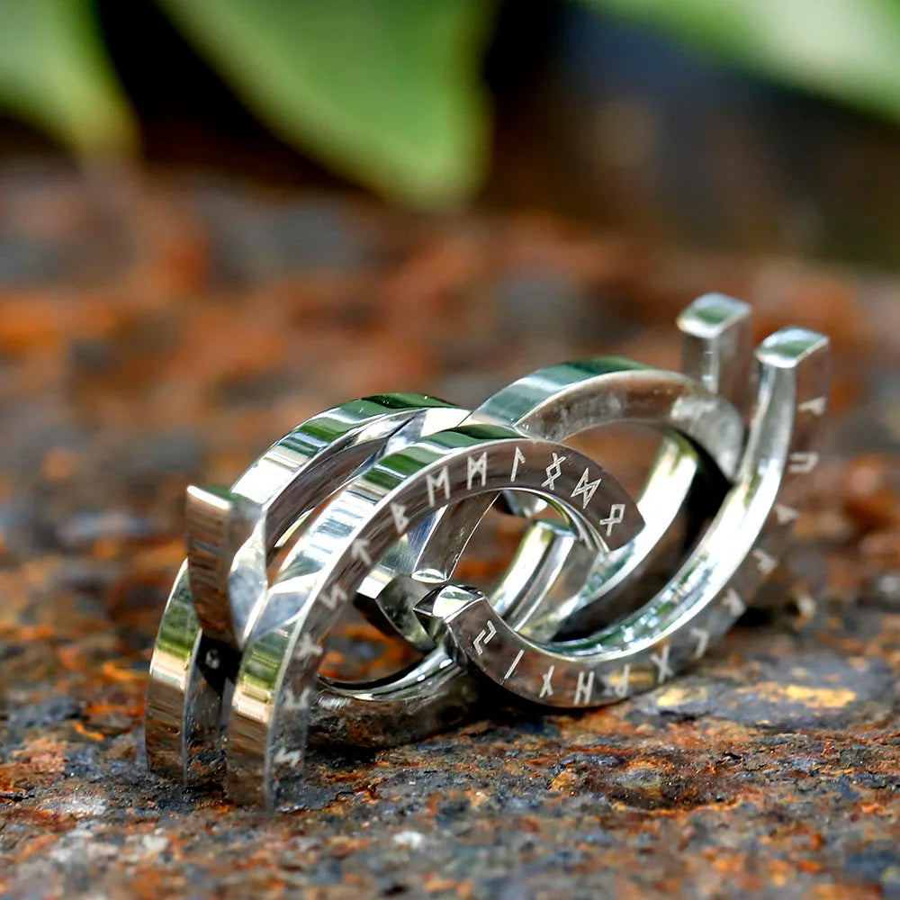 Fidget Viking Rune Ring Stainless Steel Ring