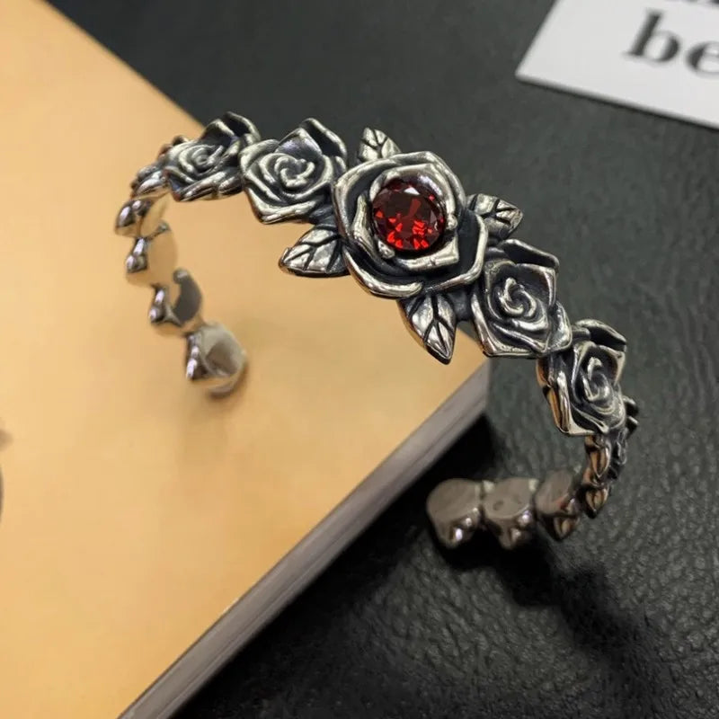 Flowers From The Garden of Freyja 925 Sterling Silver Ring and Bracelet