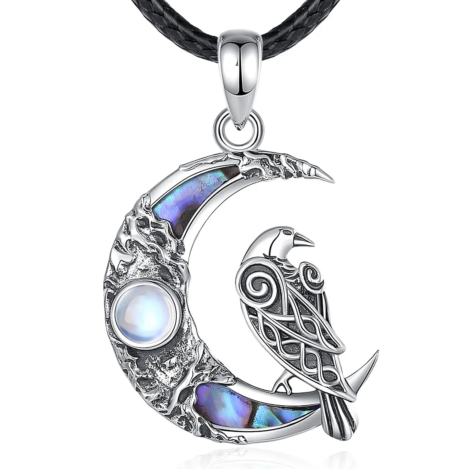 Flying Raven 925 Sterling Silver Necklace