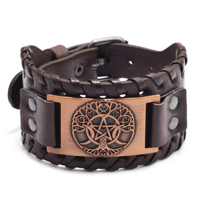 Yggdrasil The Tree of Life Leather Bracelet