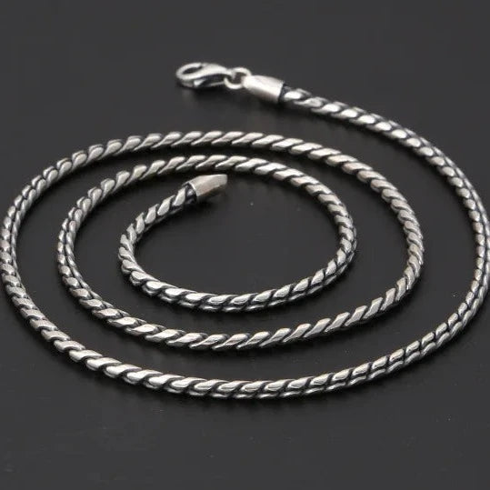 Dragon Fafnir Scales 925 Sterling Silver Chain