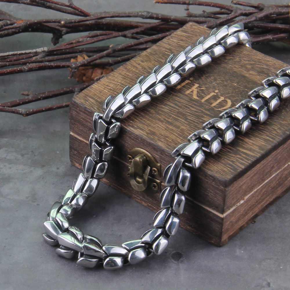 Jormungandr the Midgard Serpent Stainless Steel Necklace