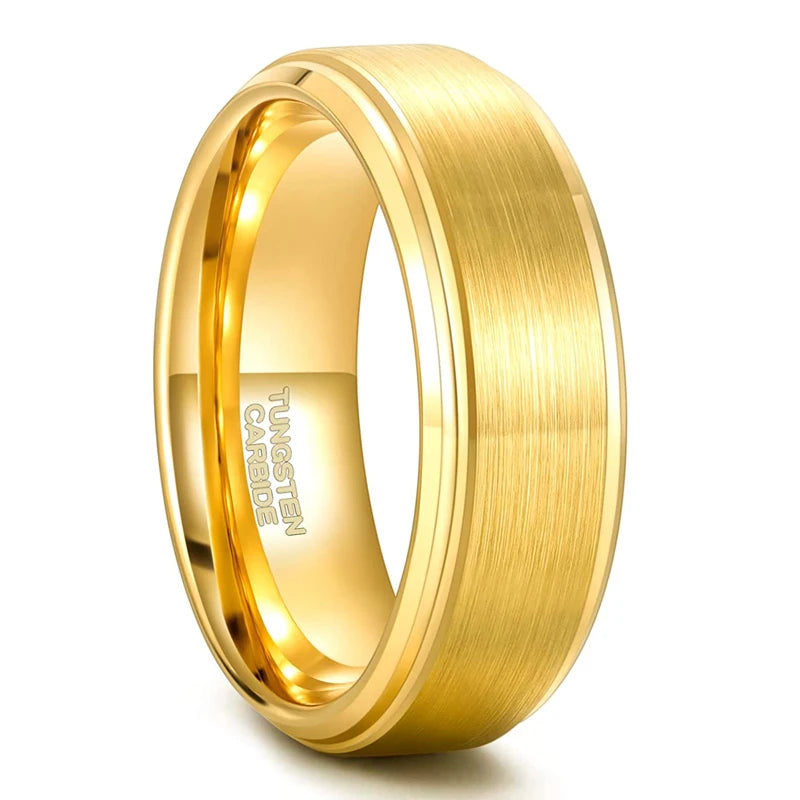 Frigg's Gold Plated Tungsten Carbide Wedding Band
