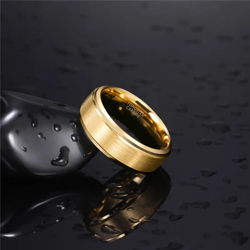 Frigg's Gold Plated Tungsten Carbide Wedding Band
