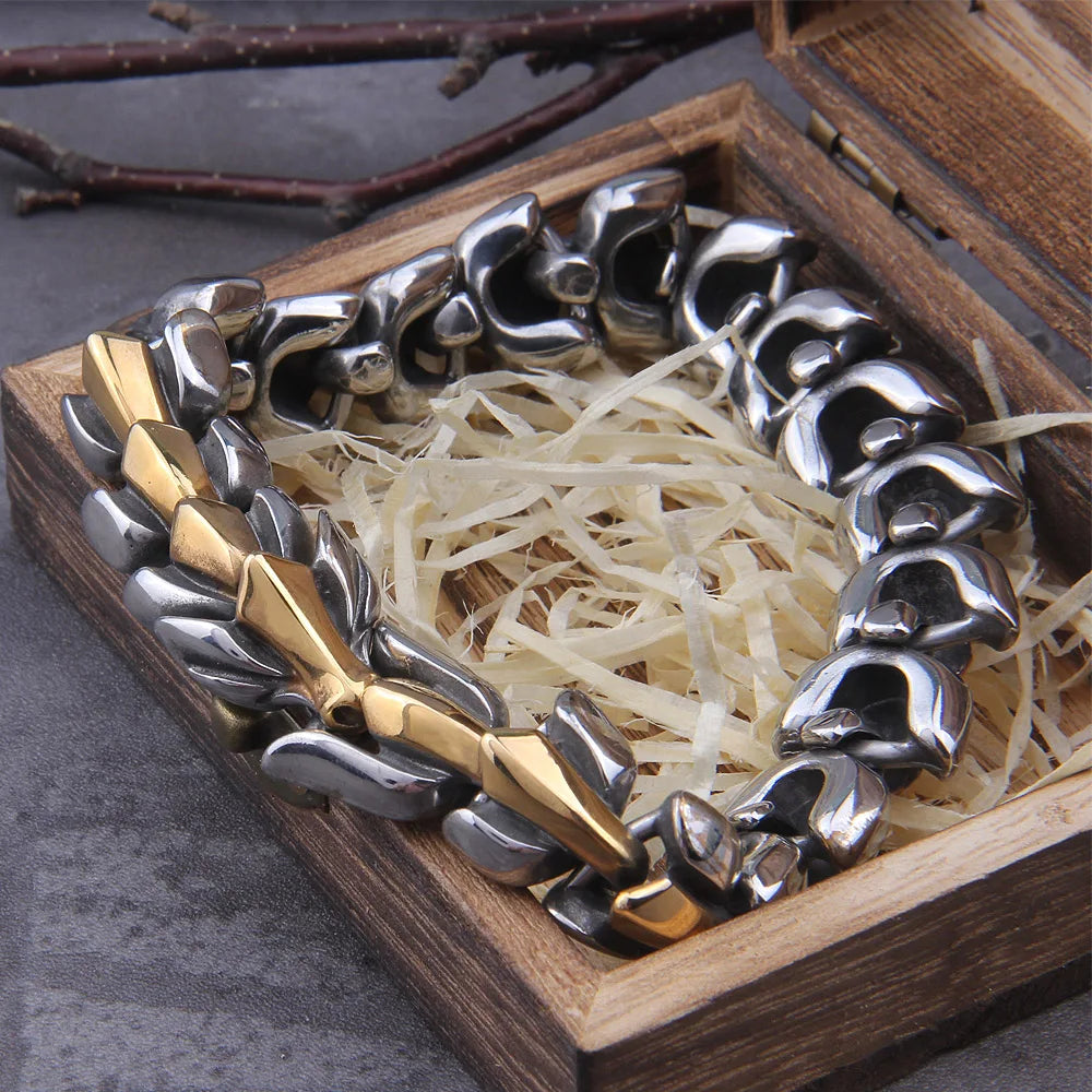 Jormungandr, the Midgard Serpent - Stainless Steel Bracelet