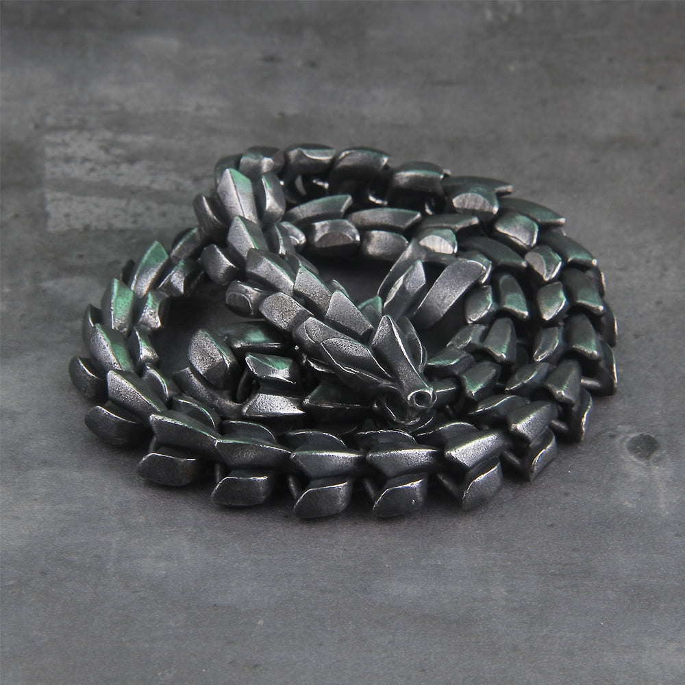 Jormungandr the Midgard Serpent Stainless Steel Necklace
