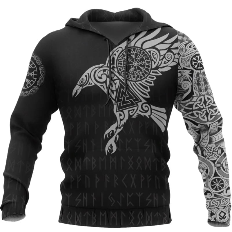 Viking Armor Raven 3D Printed Hoodie