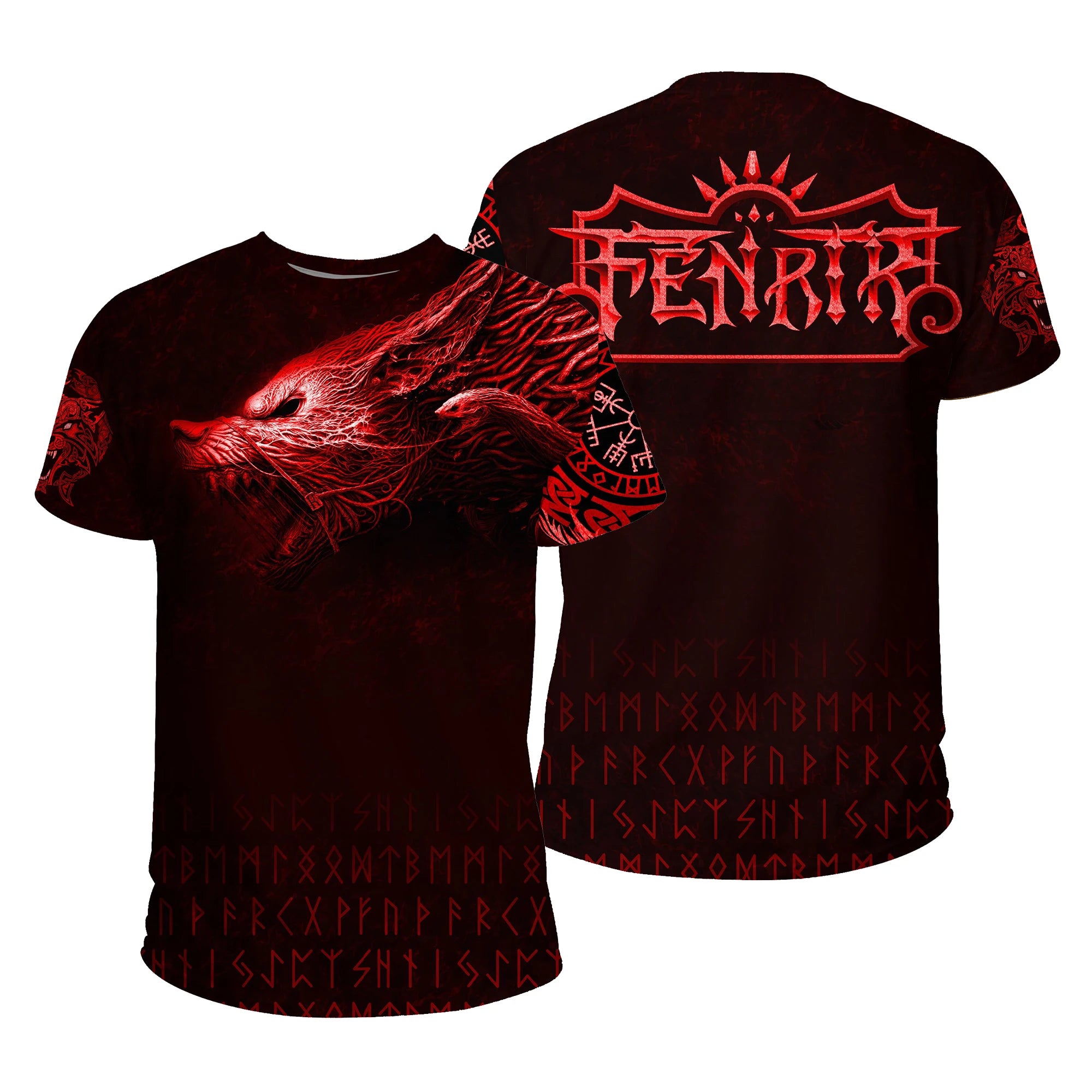 Wolves and Ravens 3D Printed T-Shirt