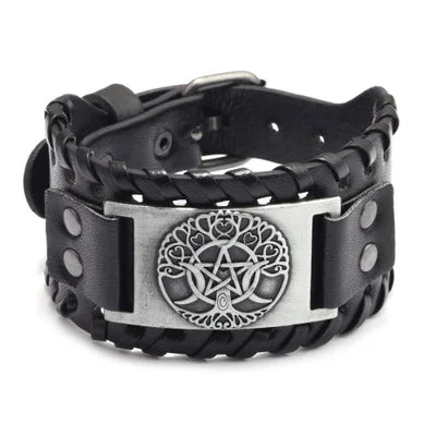 Yggdrasil The Tree of Life Leather Bracelet