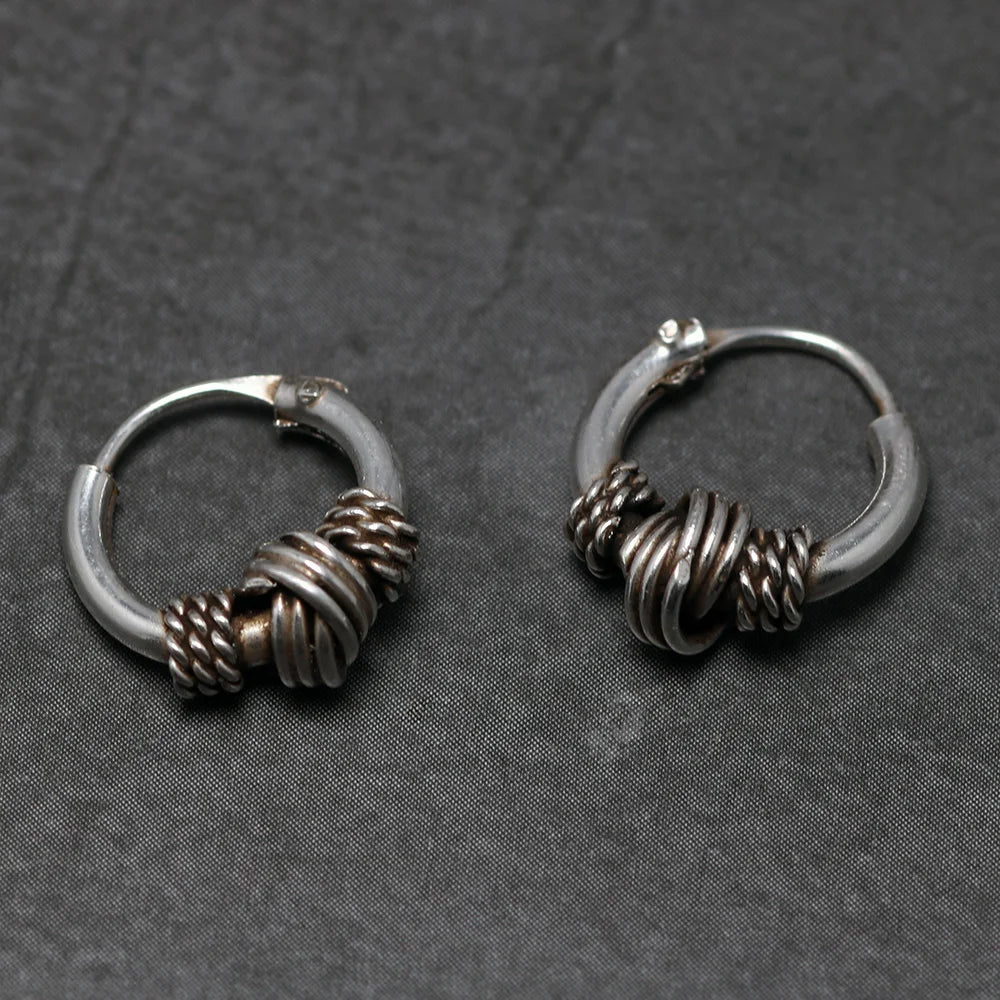 Oseberg Knot 925 Sterling Silver Earrings