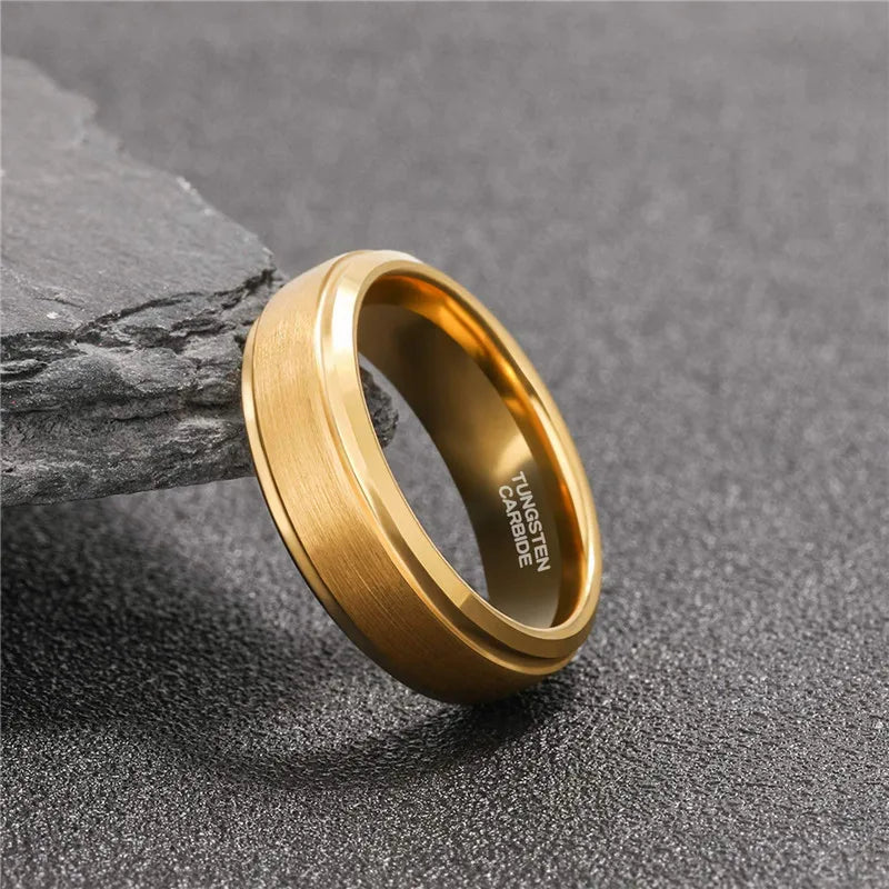 Frigg's Gold Plated Tungsten Carbide Wedding Band