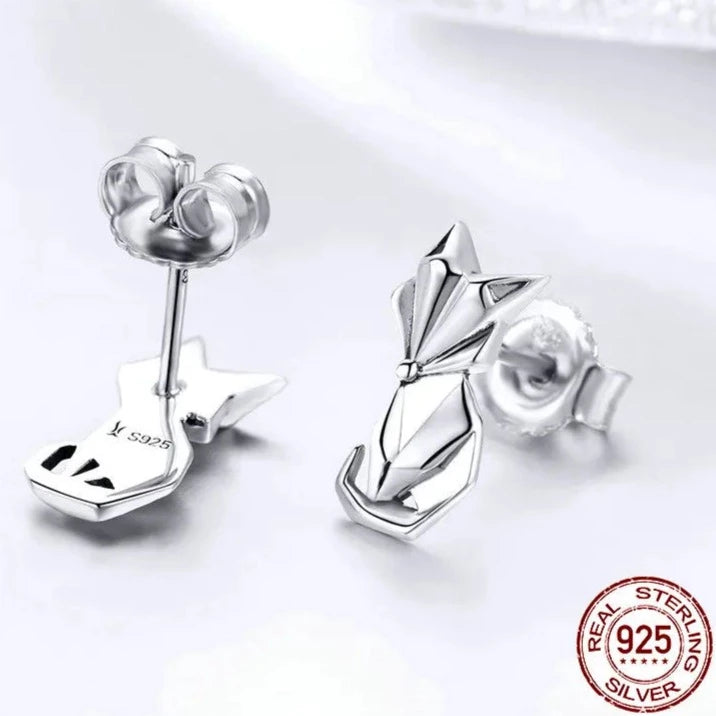 Fox Fylgja the Norse Guardian Spirit 925 Sterling Silver Earrings
