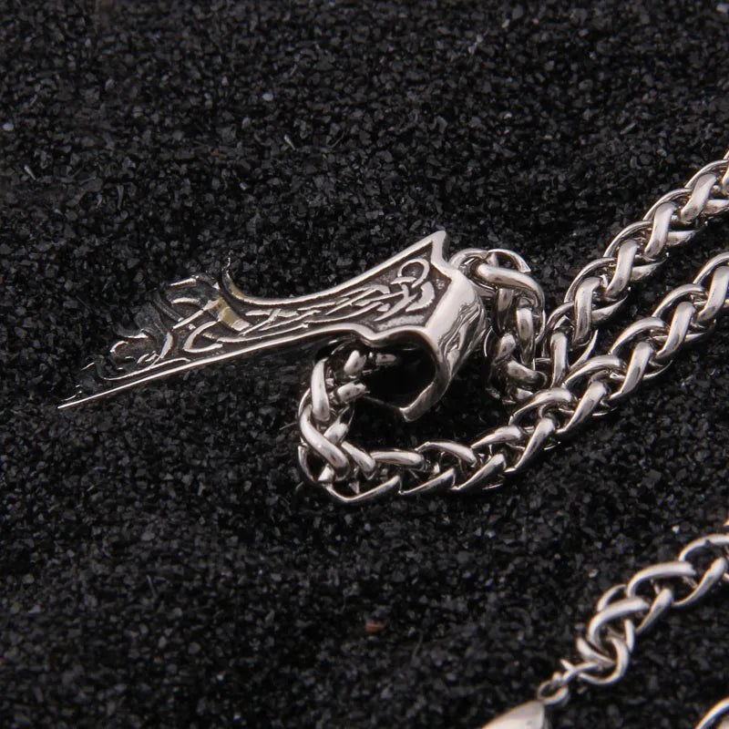 Dragon Axe 925 Sterling Silver Necklace