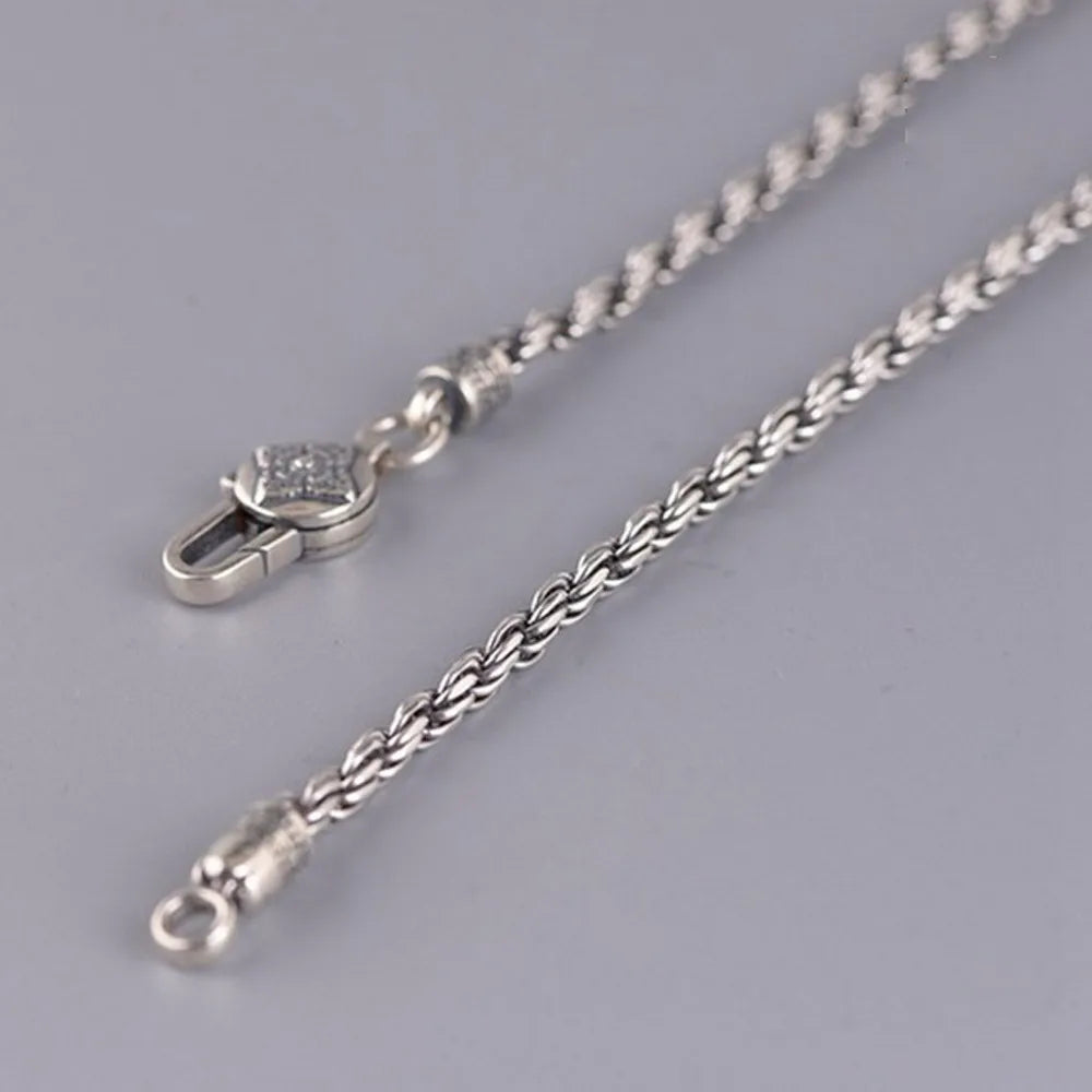 Gleipnir 925 Silver Twisted Braided Chain 3mm