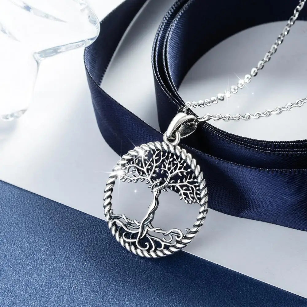 Yggdrasil on Spring, The Tree of Life Necklace 925 Silver