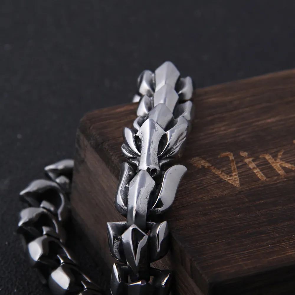 Jormungandr, the Midgard Serpent - Stainless Steel Bracelet