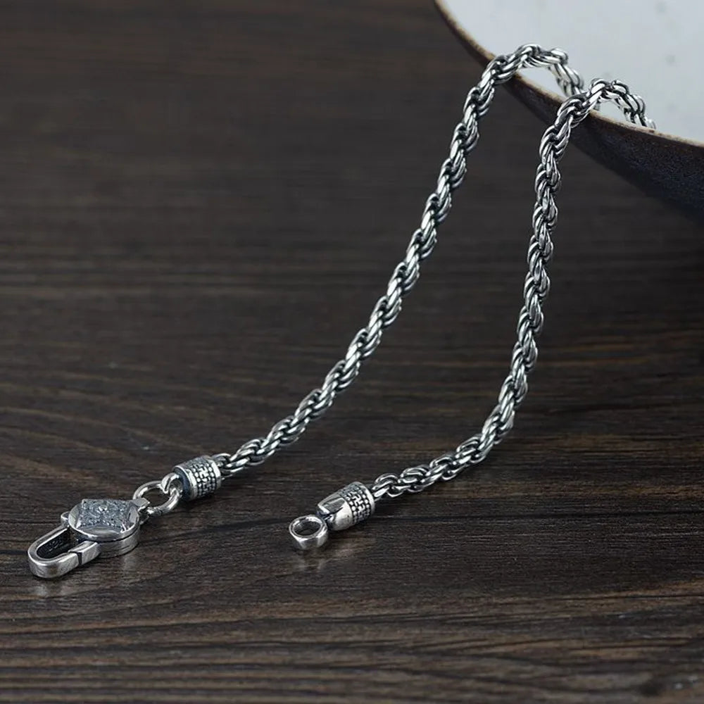 Gleipnir 925 Silver Twisted Braided Chain 3mm