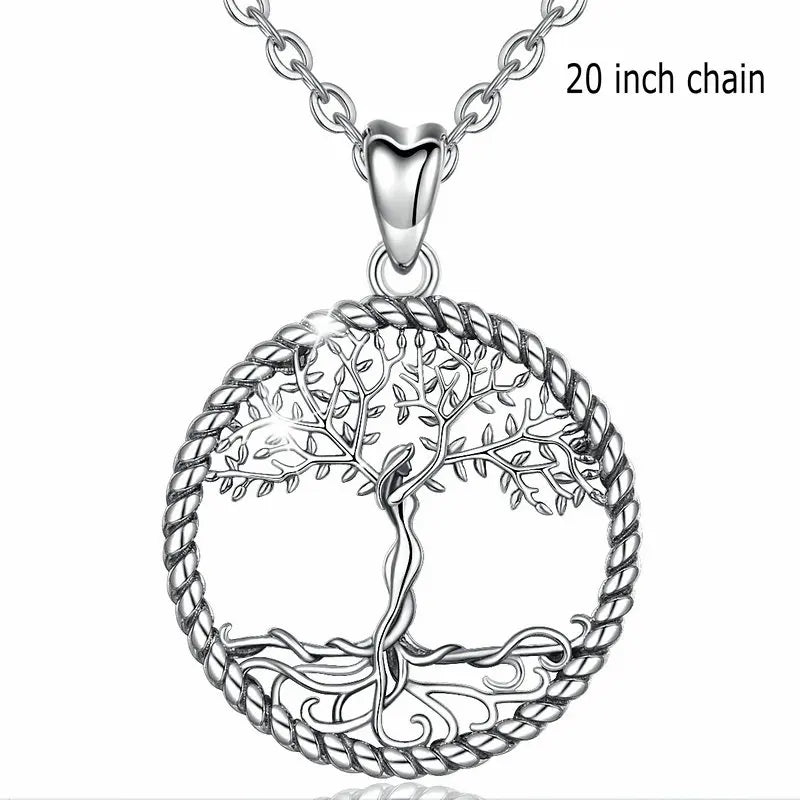 Yggdrasil on Spring, The Tree of Life Necklace 925 Silver