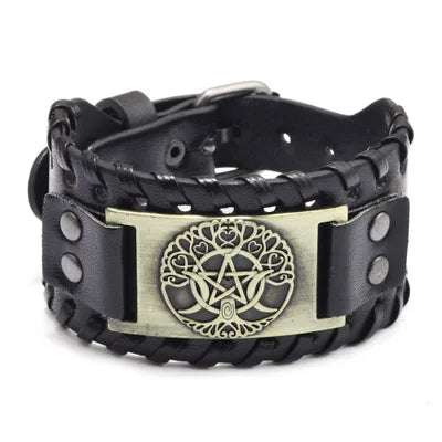 Yggdrasil The Tree of Life Leather Bracelet