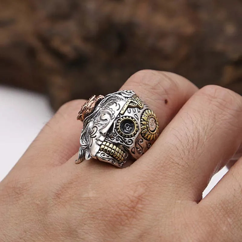 Hel's Face 925 Sterling Silver Ring