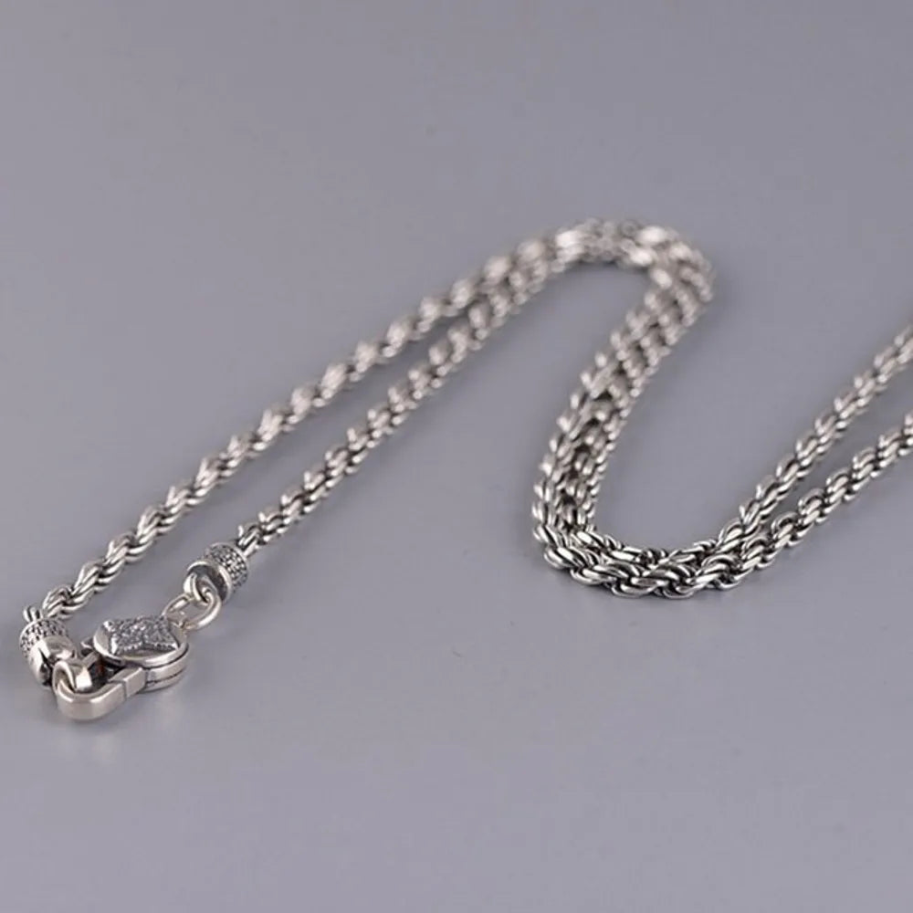 Gleipnir 925 Silver Twisted Braided Chain 3mm