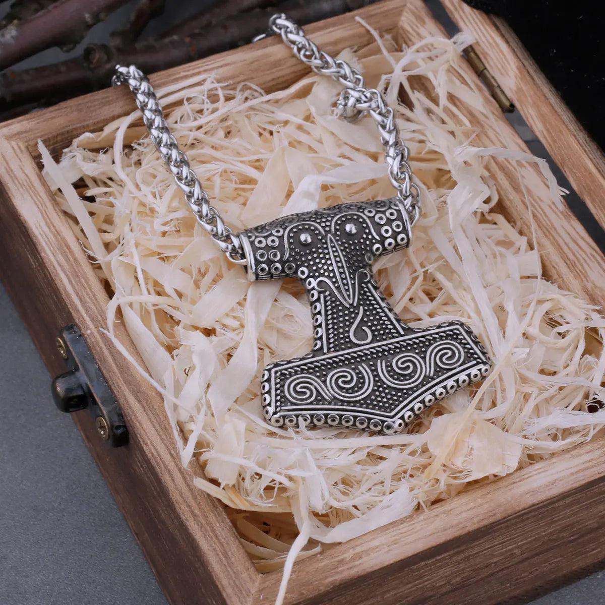 Mjolnir Steel Necklace Historical Replica from Scania