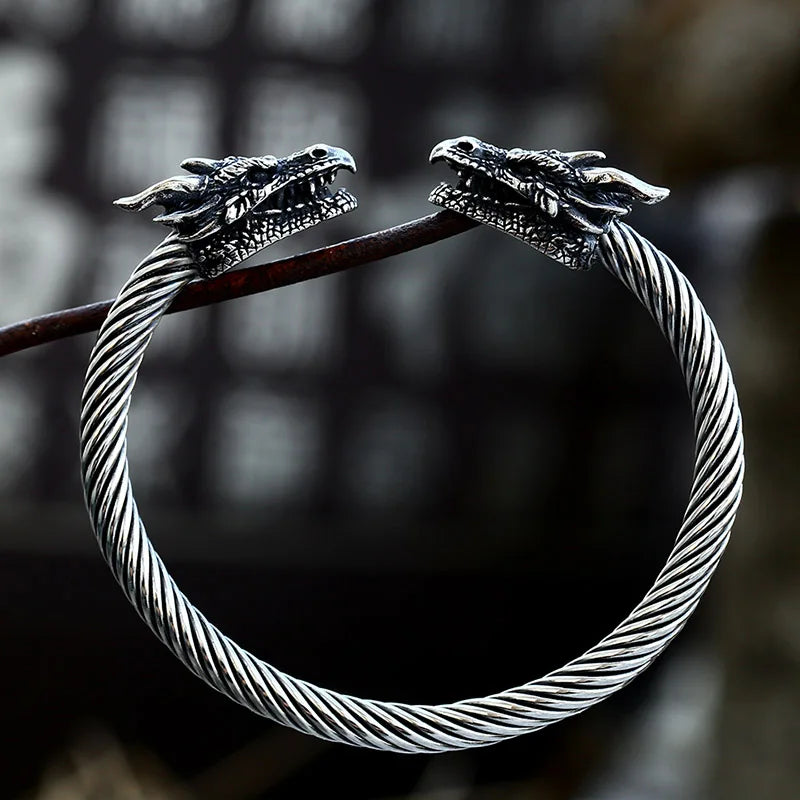 Norse Dragon Fafnir Stainless Steel Bracelet