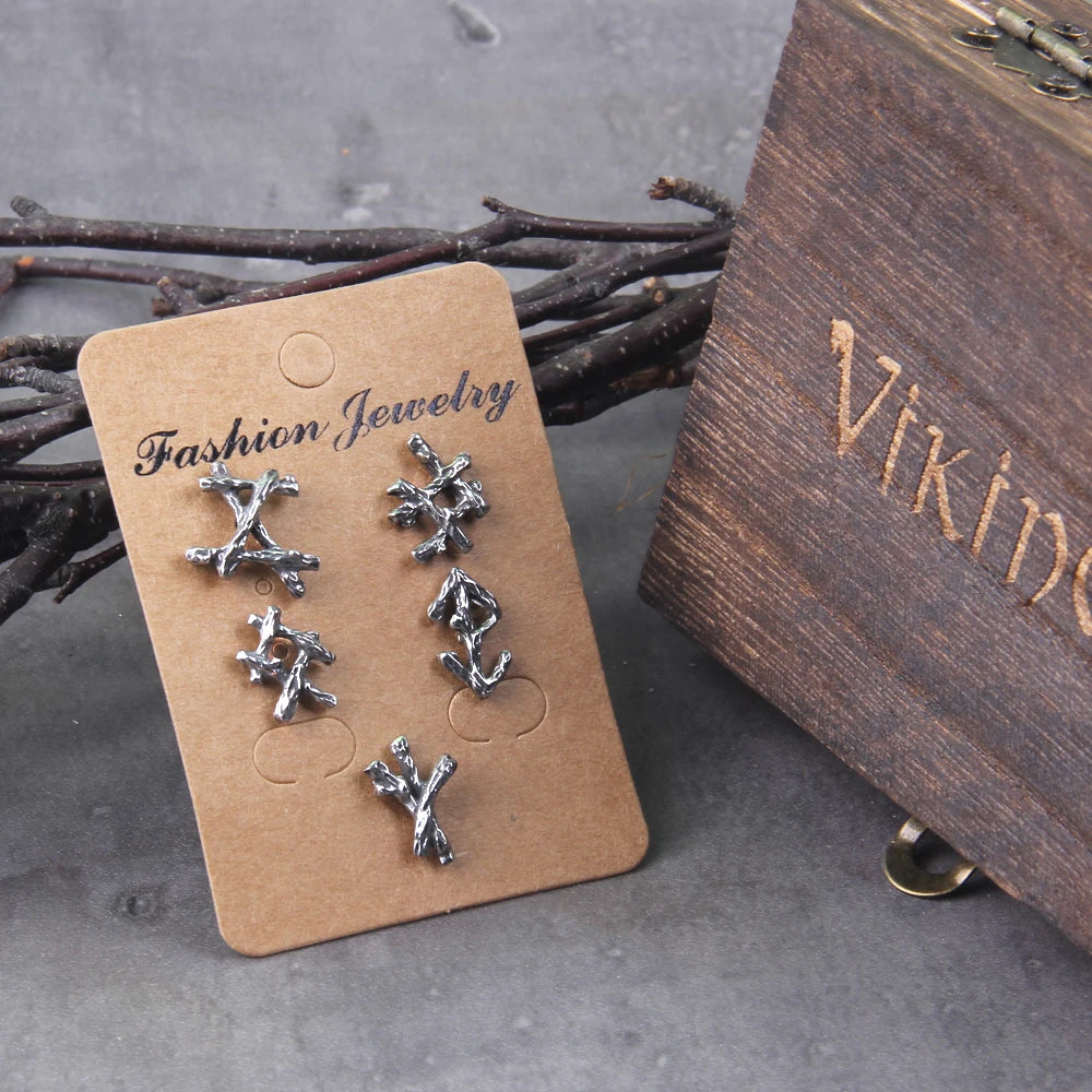 Old Runes - 316L stainless steel Viking Rune Stud Earring