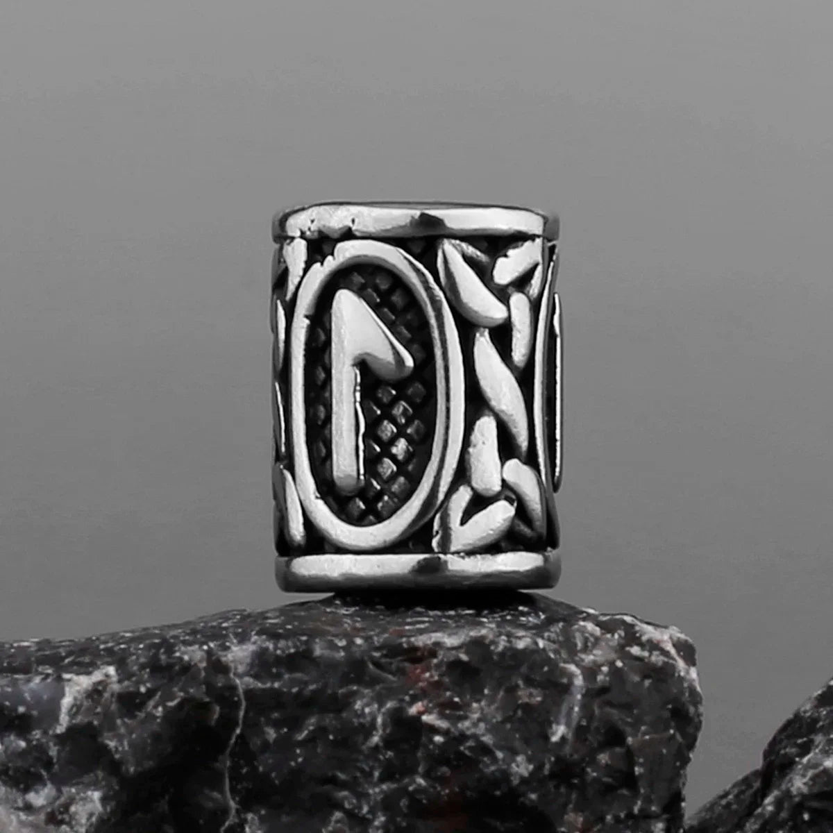 Stainless Steel Runes Beard Rings