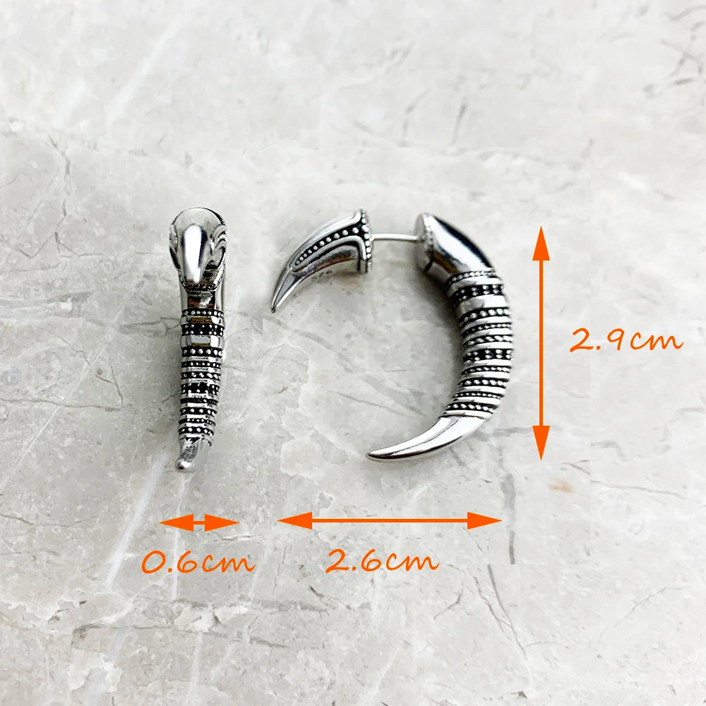 Nidhogg Talon Handmade 925 Sterling Silver Earrings