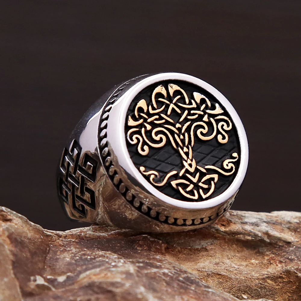 Tree of Life Yggdrasil Stainless Steel Ring