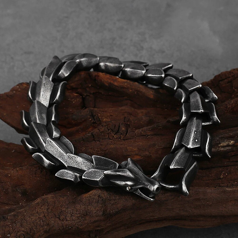 Jormungandr, the Midgard Serpent - Stainless Steel Bracelet