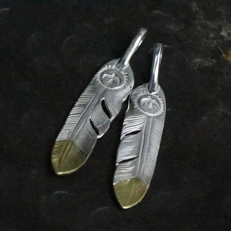 Norse Hawk Feather 925 Sterling Silver Pendant