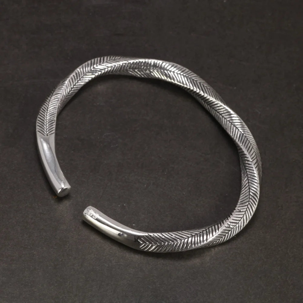 Raven Feather 925 Sterling Silver Arm Ring