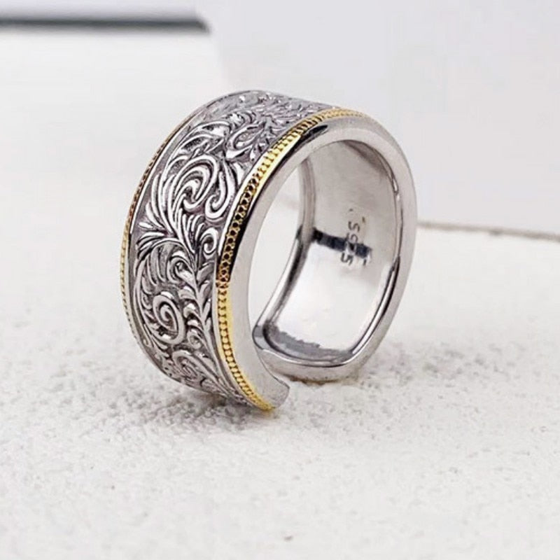 Freyja's Garden 925 Sterling Silver Adjustable Ring