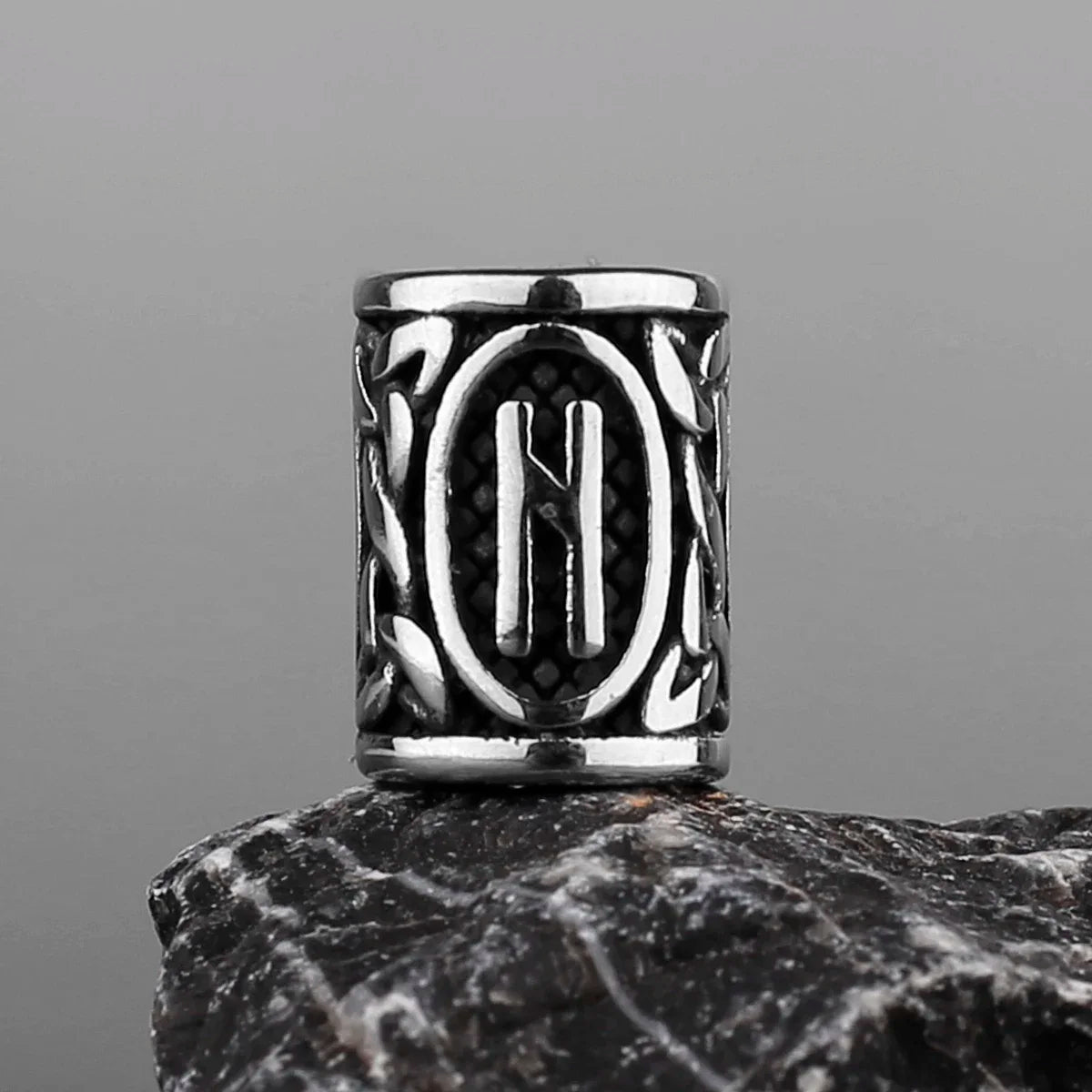 Stainless Steel Runes Beard Rings
