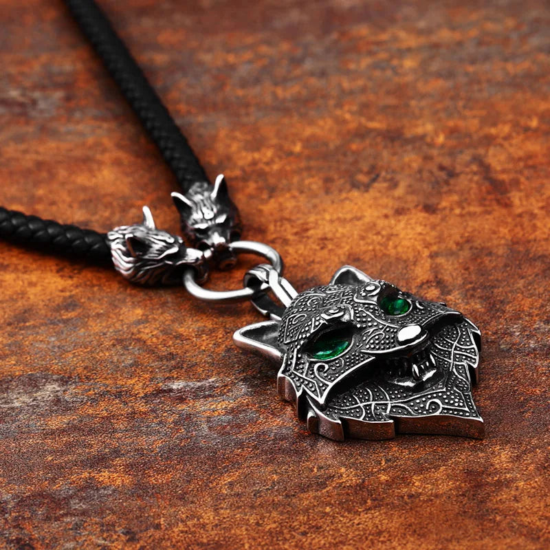 Snarling Fenrir - 316L Stainless Steel Necklace
