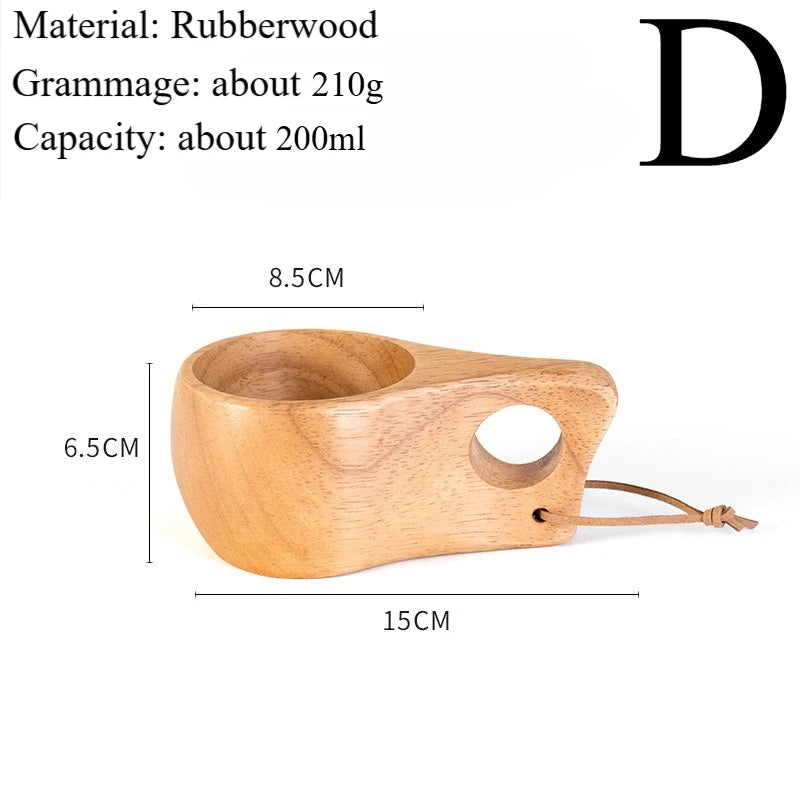 Traditional Norse Wood Carved Mug