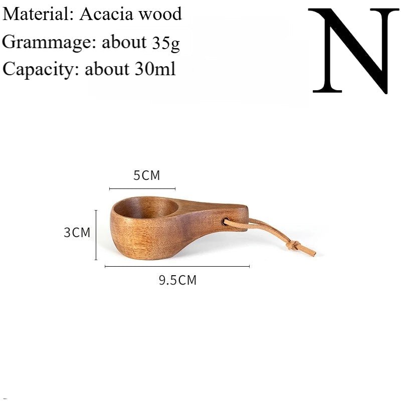 Traditional Norse Wood Carved Mug