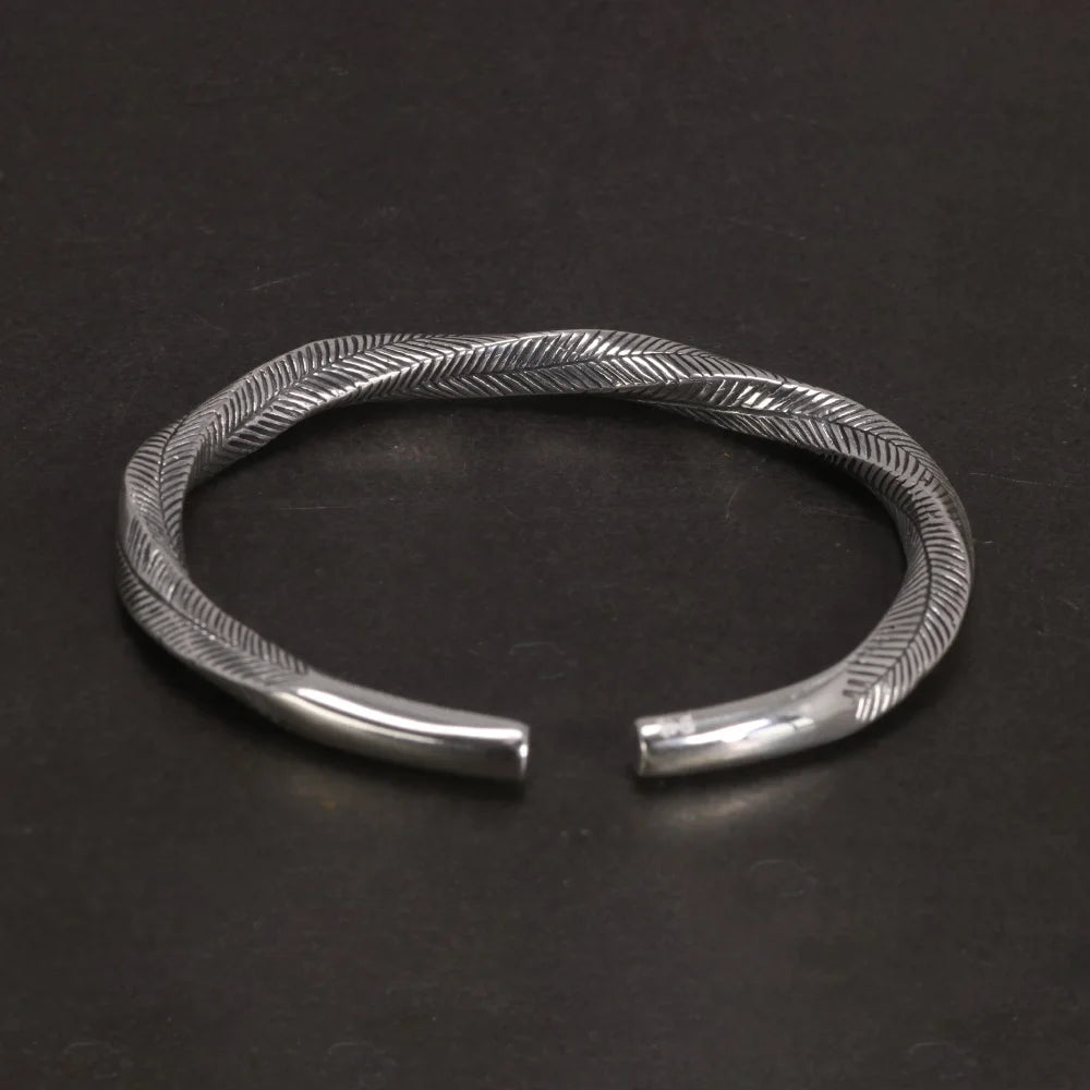 Raven Feather 925 Sterling Silver Arm Ring