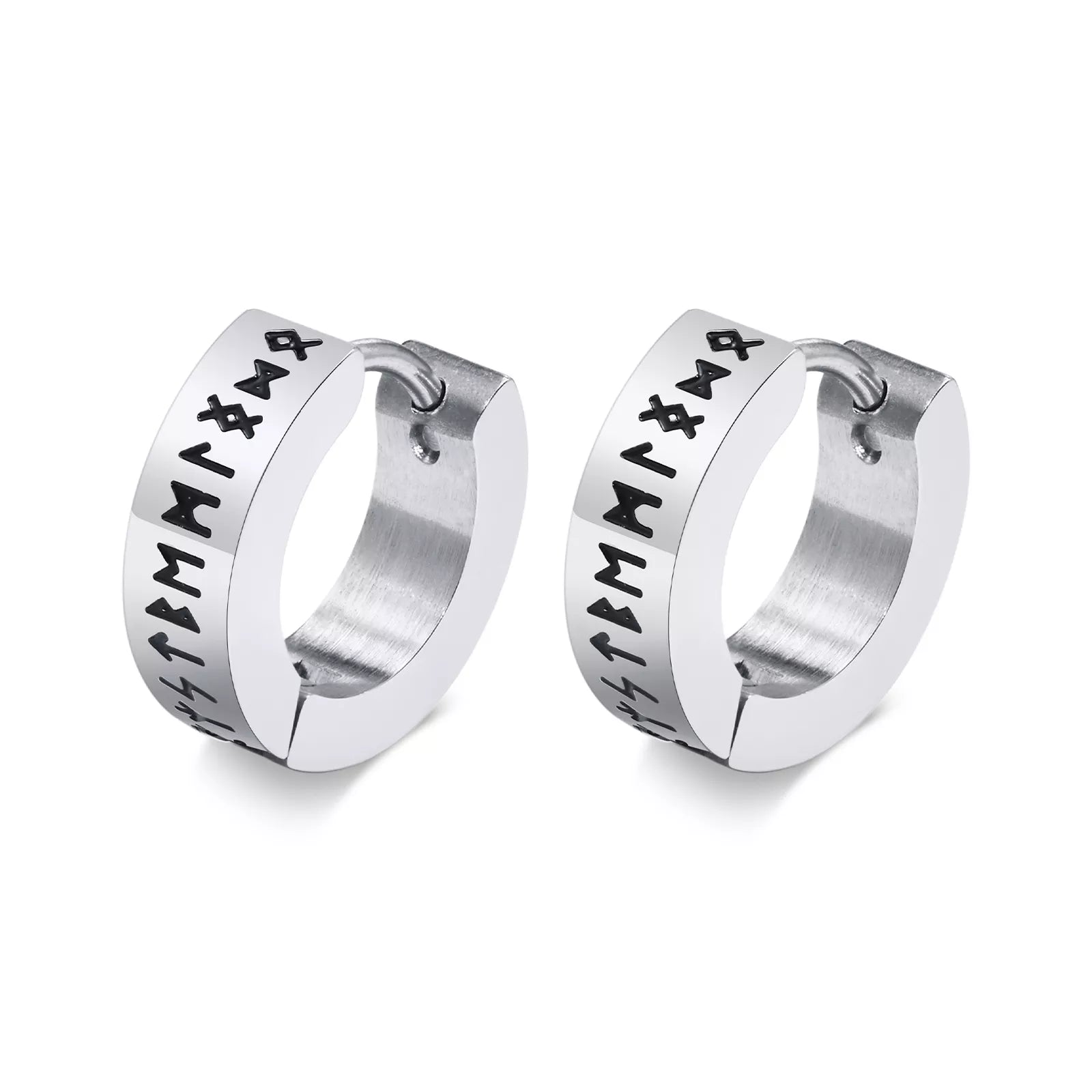 47392874299737The Runes Stainless Steel Earrings