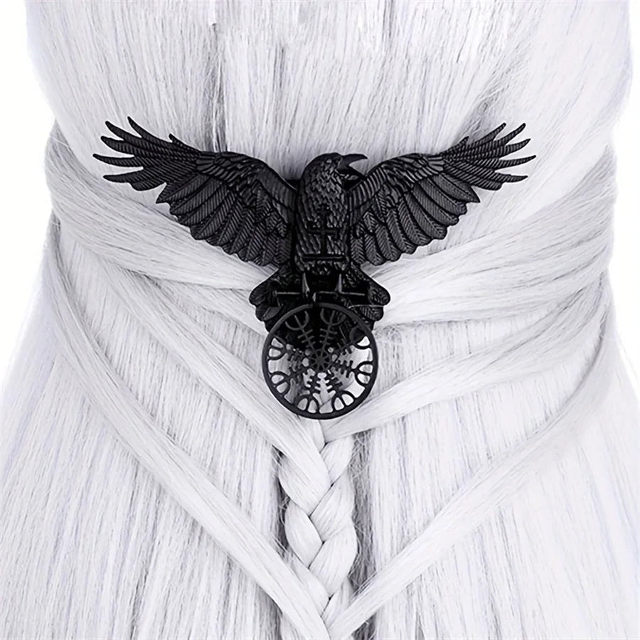 Raven of Odin brings Aegishjalmur Hair Clasp