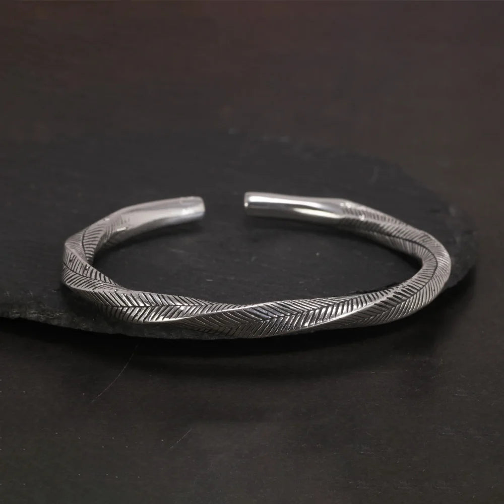 Raven Feather 925 Sterling Silver Arm Ring