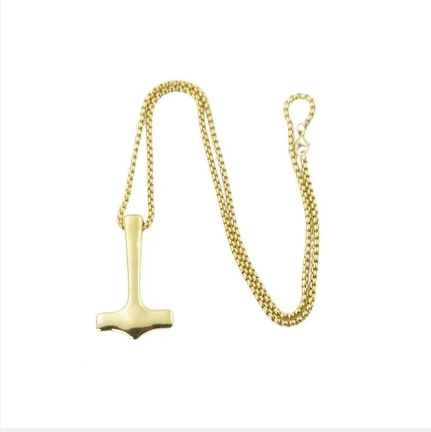 Historical Thor Hammer Mjolnir Stainless Steel Necklace