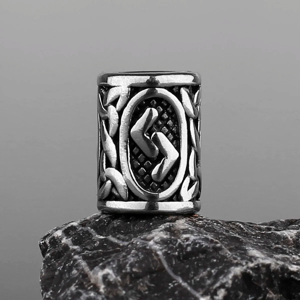 Stainless Steel Runes Beard Rings