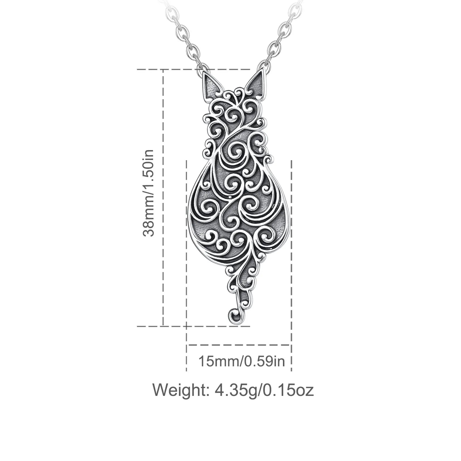 Freyja Cat 925 Silver Necklace