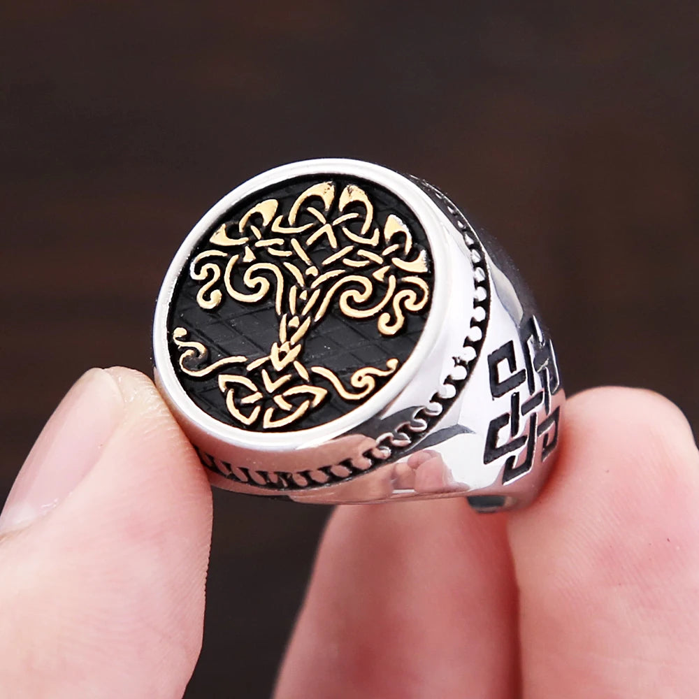 Tree of Life Yggdrasil Stainless Steel Ring